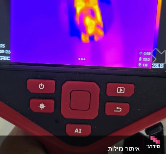 מד חום תרמי עם תצוגה צבעונית